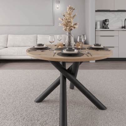 Stół OSLO 110 cm DĄB ARTISAN v6